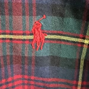 POLO by RALPH LAUREN Vintage Tartan hoodie country dry goods shirt size XL